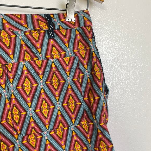 Sundance Kalini Shorts Womens S/M Mixed Print Multi Cuffed Boho Pockets Tassel - Picture 8 of 9